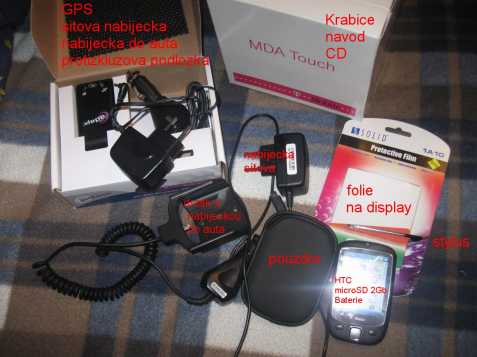 HTC Touch + GPS modem + drzak